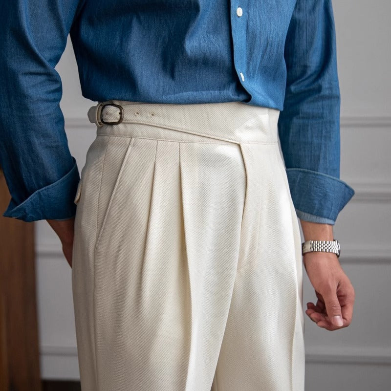 Bexley | High-Waist Naples Straight Trousers