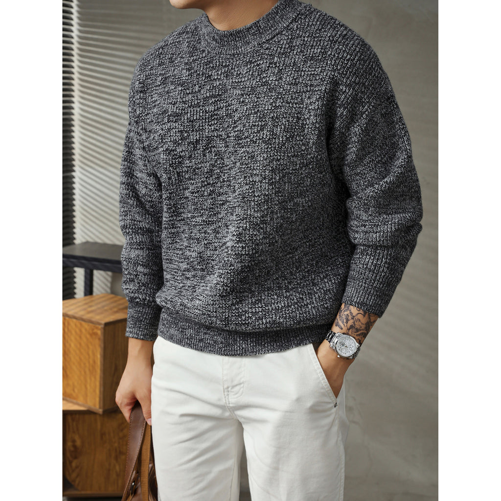 Textured Wool-Blend Crewneck Knit