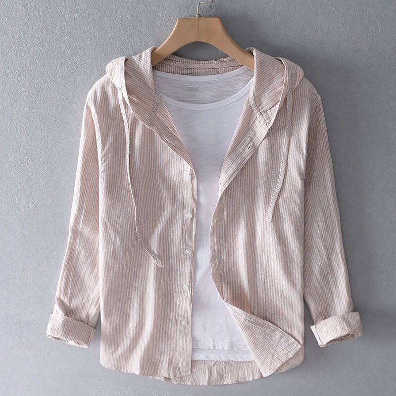Avenor Linen Hooded Shirt