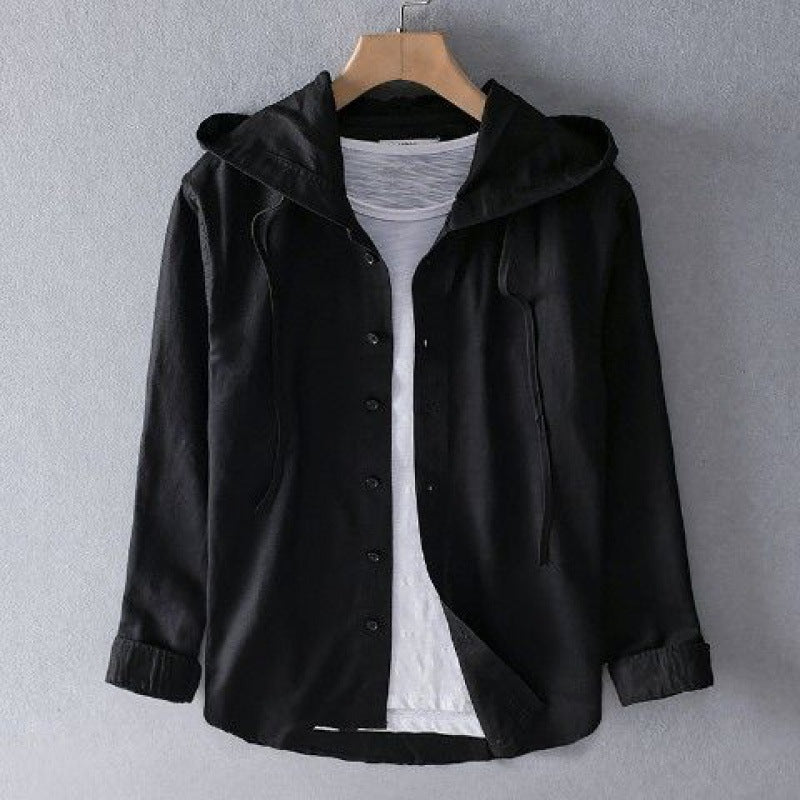 Avenor Linen Hooded Shirt