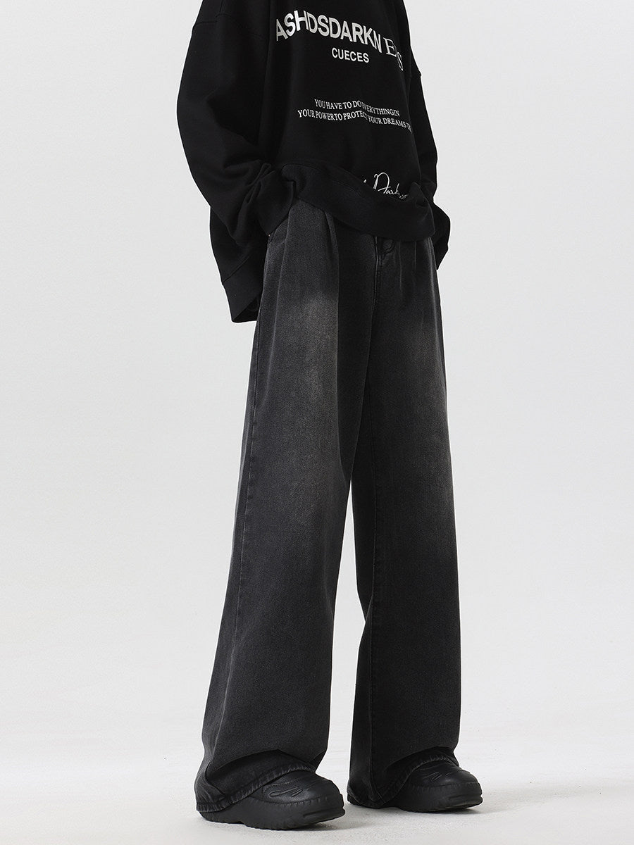 Noir Flow Wide-Leg Denim