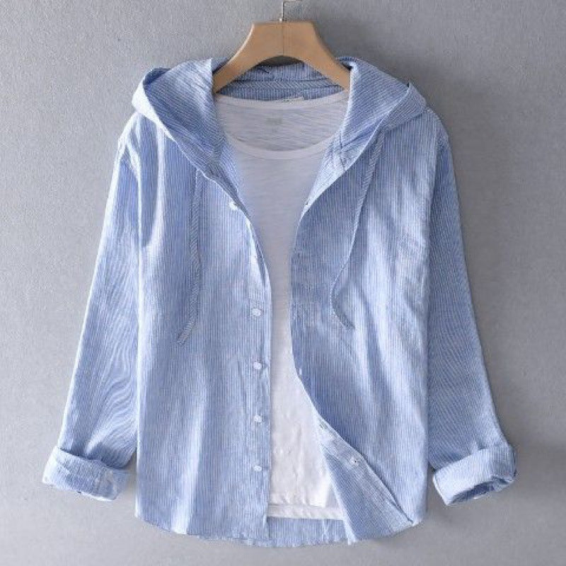Avenor Linen Hooded Shirt