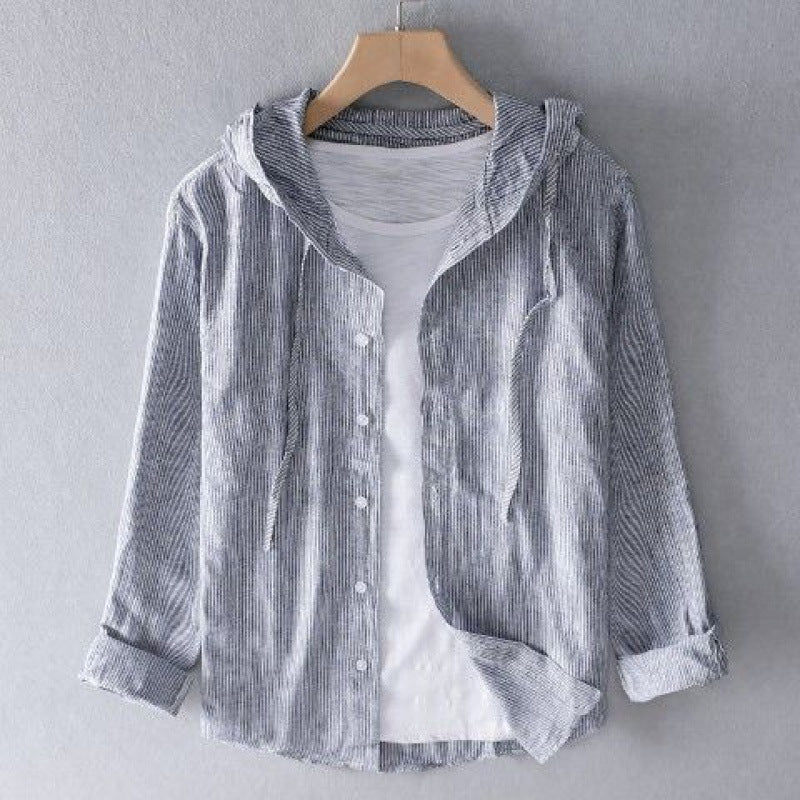 Avenor Linen Hooded Shirt