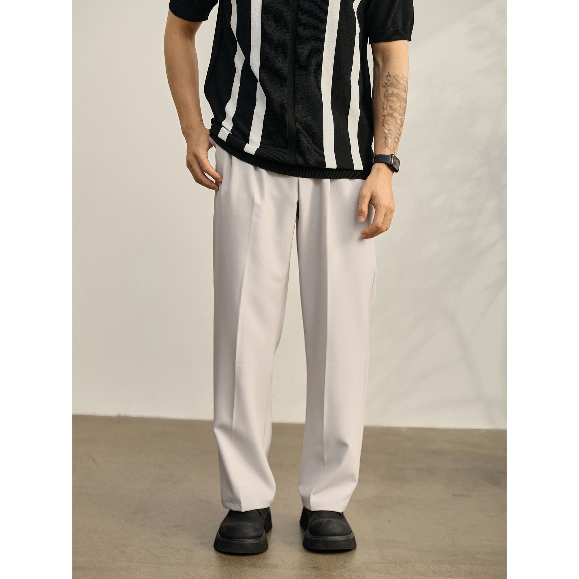 Lorenzo Drawcord Pleated Trousers