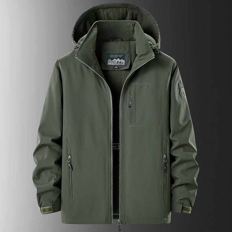 Fleece-Lined Waterproof Utility Jacket