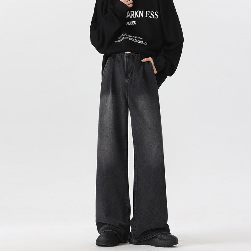 Noir Flow Wide-Leg Denim