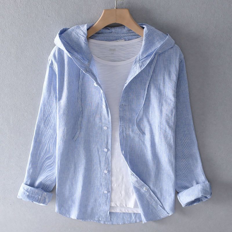 Avenor Linen Hooded Shirt
