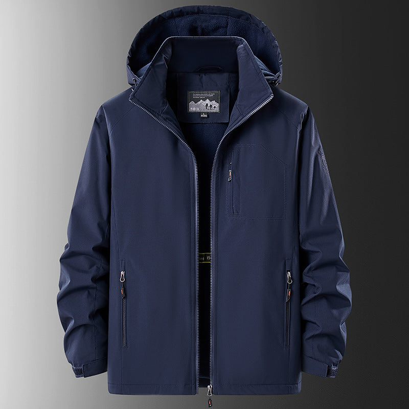 Fleece-Lined Waterproof Utility Jacket