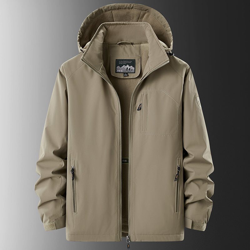 Fleece-Lined Waterproof Utility Jacket