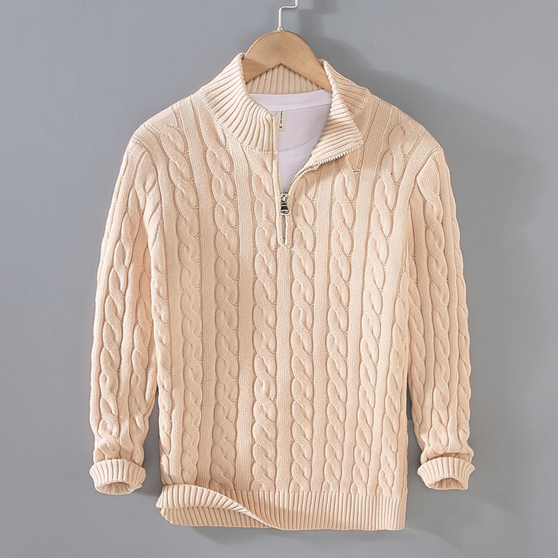 Harrow | Cable Knit Half-Zip Sweater