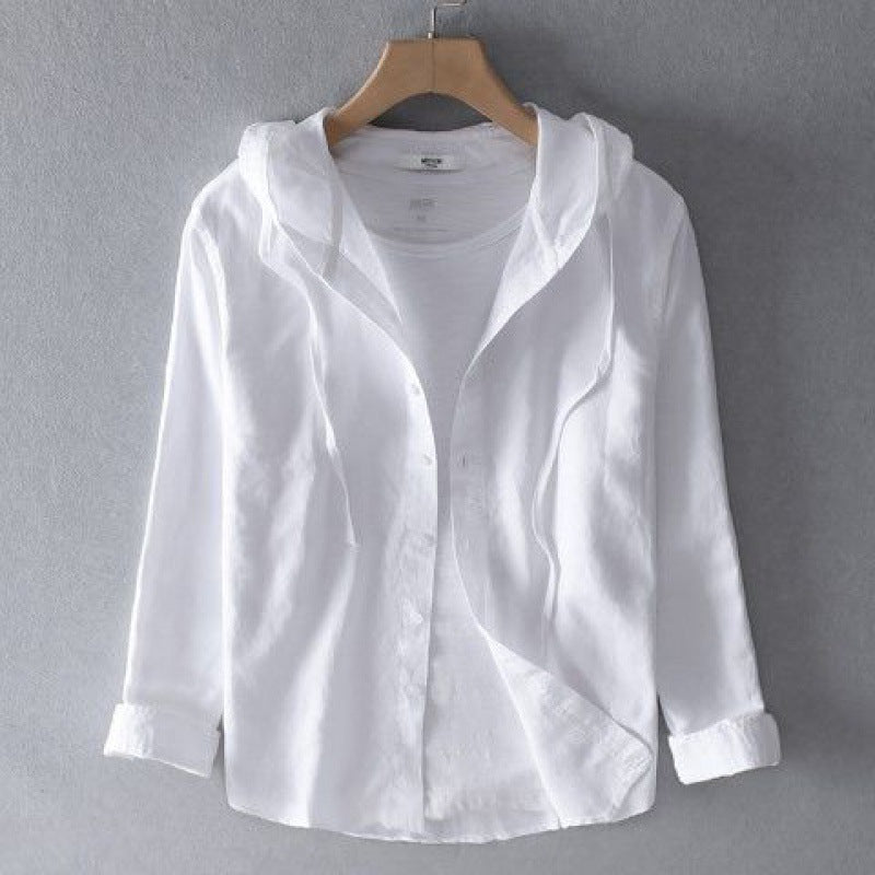 Avenor Linen Hooded Shirt