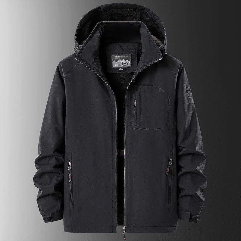 Fleece-Lined Waterproof Utility Jacket