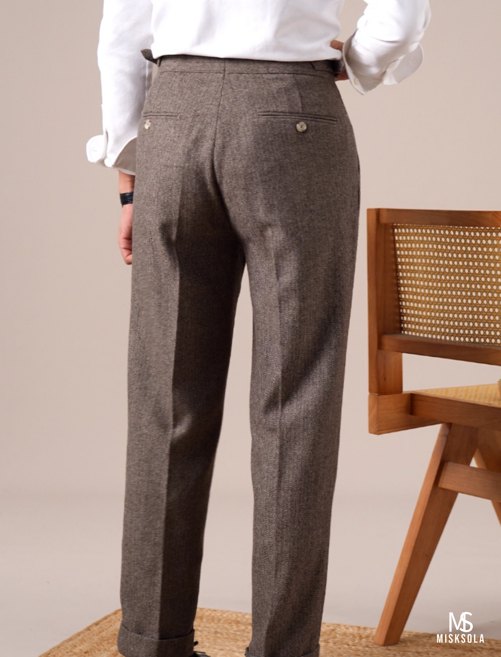 Ashford | Wool-Blend Pleated Trousers