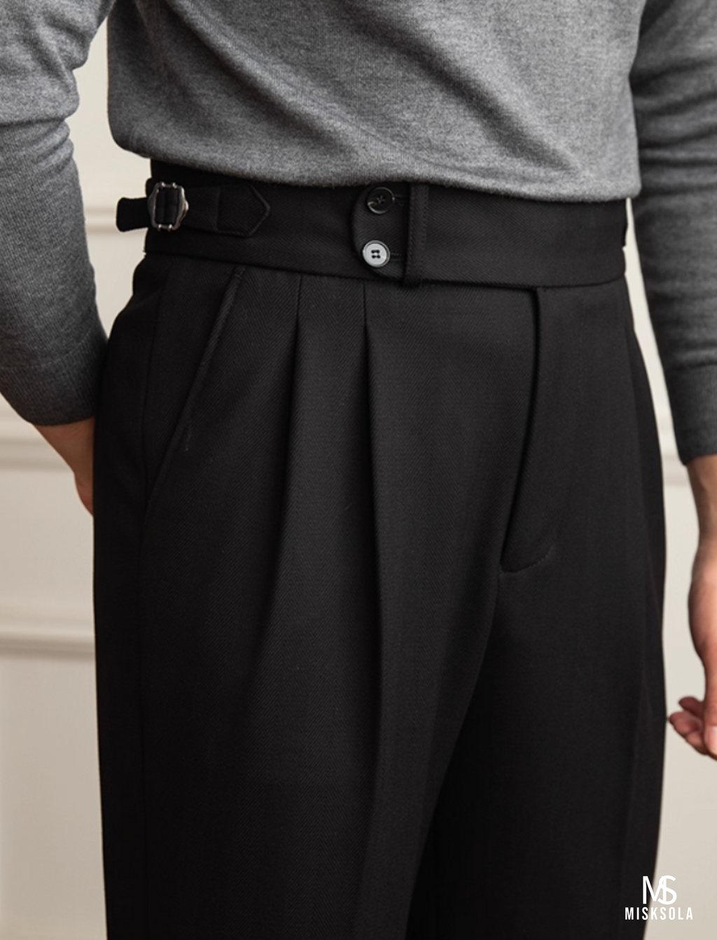 Granton | High-Waist Pleated Trousers