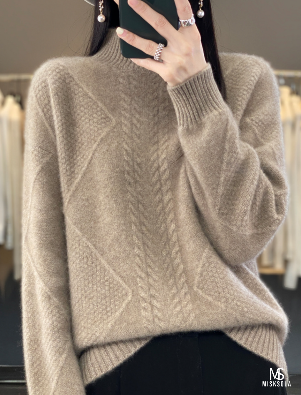 Averleigh | Luxe Ribbed Half-High Knit Sweater