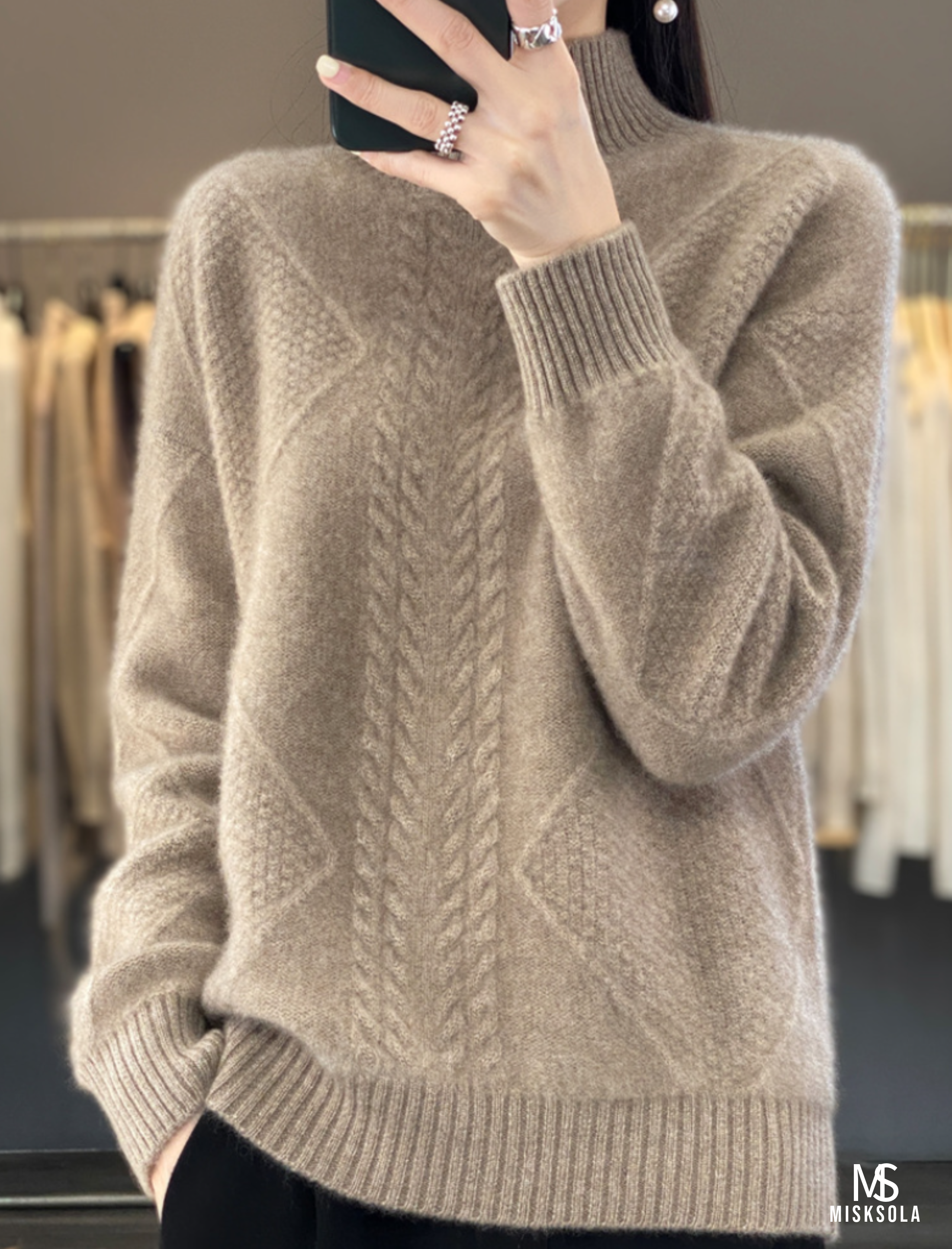 Averleigh | Luxe Ribbed Half-High Knit Sweater