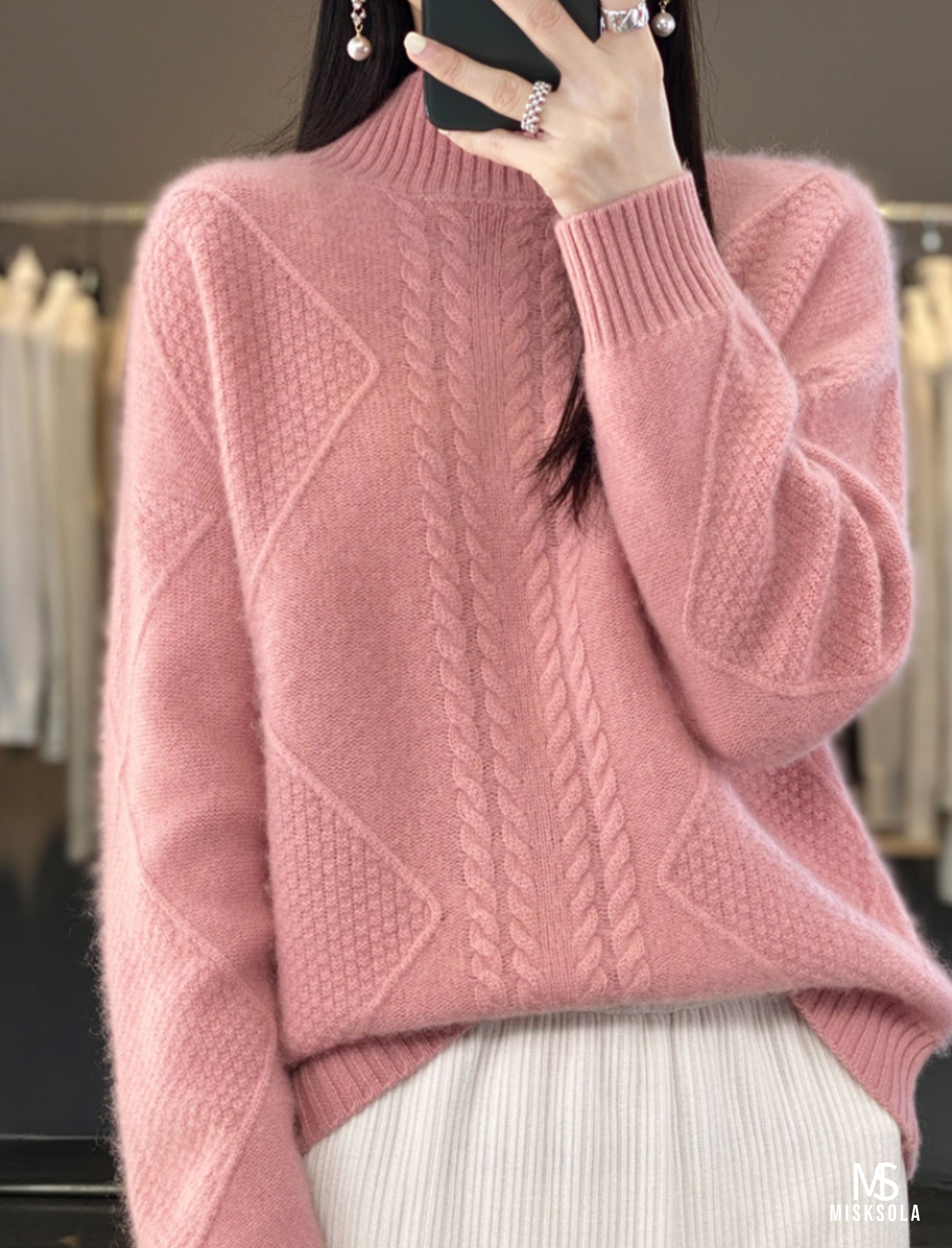 Averleigh | Luxe Ribbed Half-High Knit Sweater