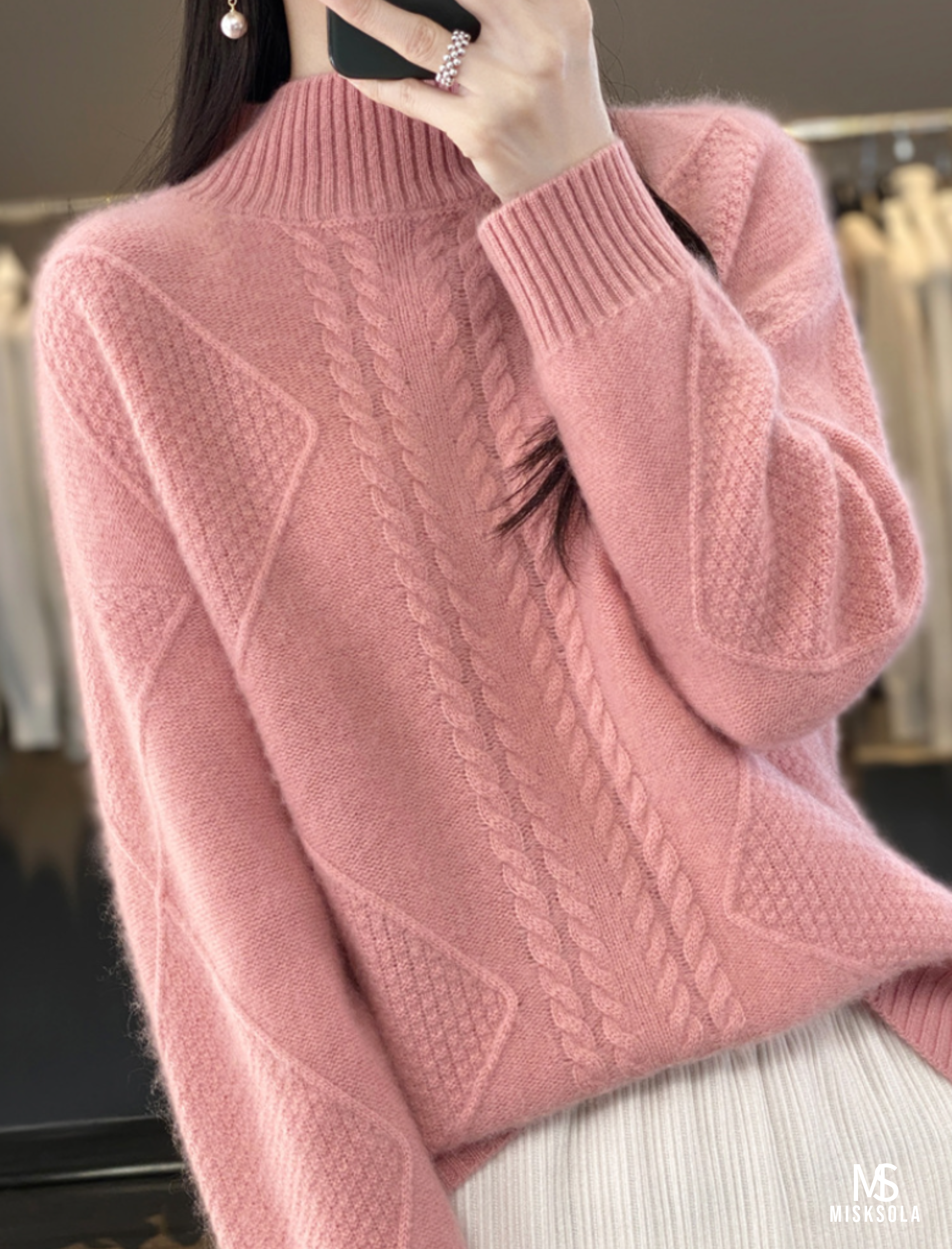 Averleigh | Luxe Ribbed Half-High Knit Sweater