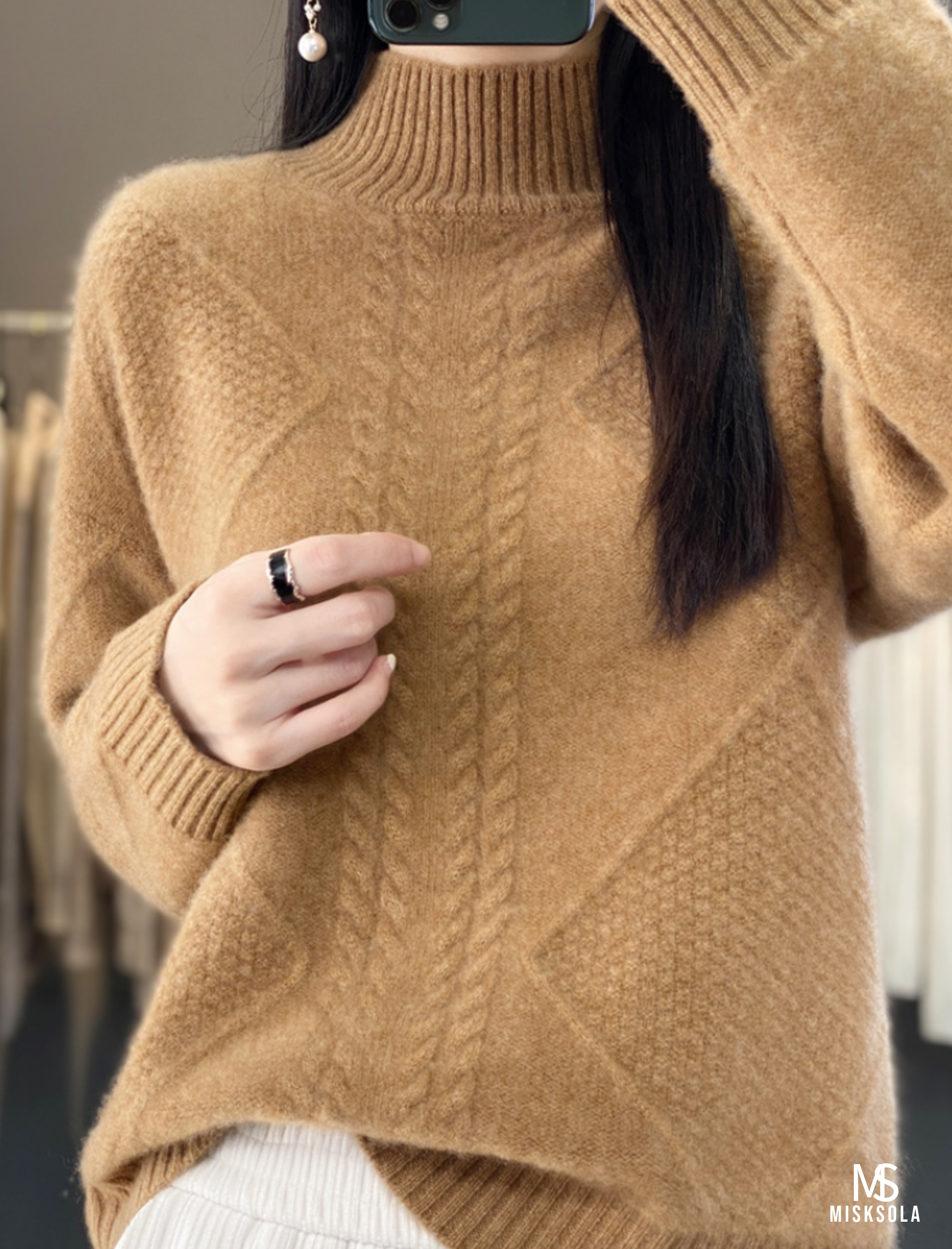 Averleigh | Luxe Ribbed Half-High Knit Sweater
