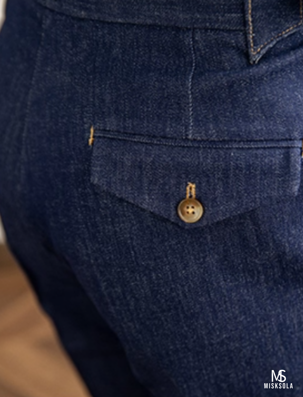 Denham | High-Rise Pleated Denim Trousers