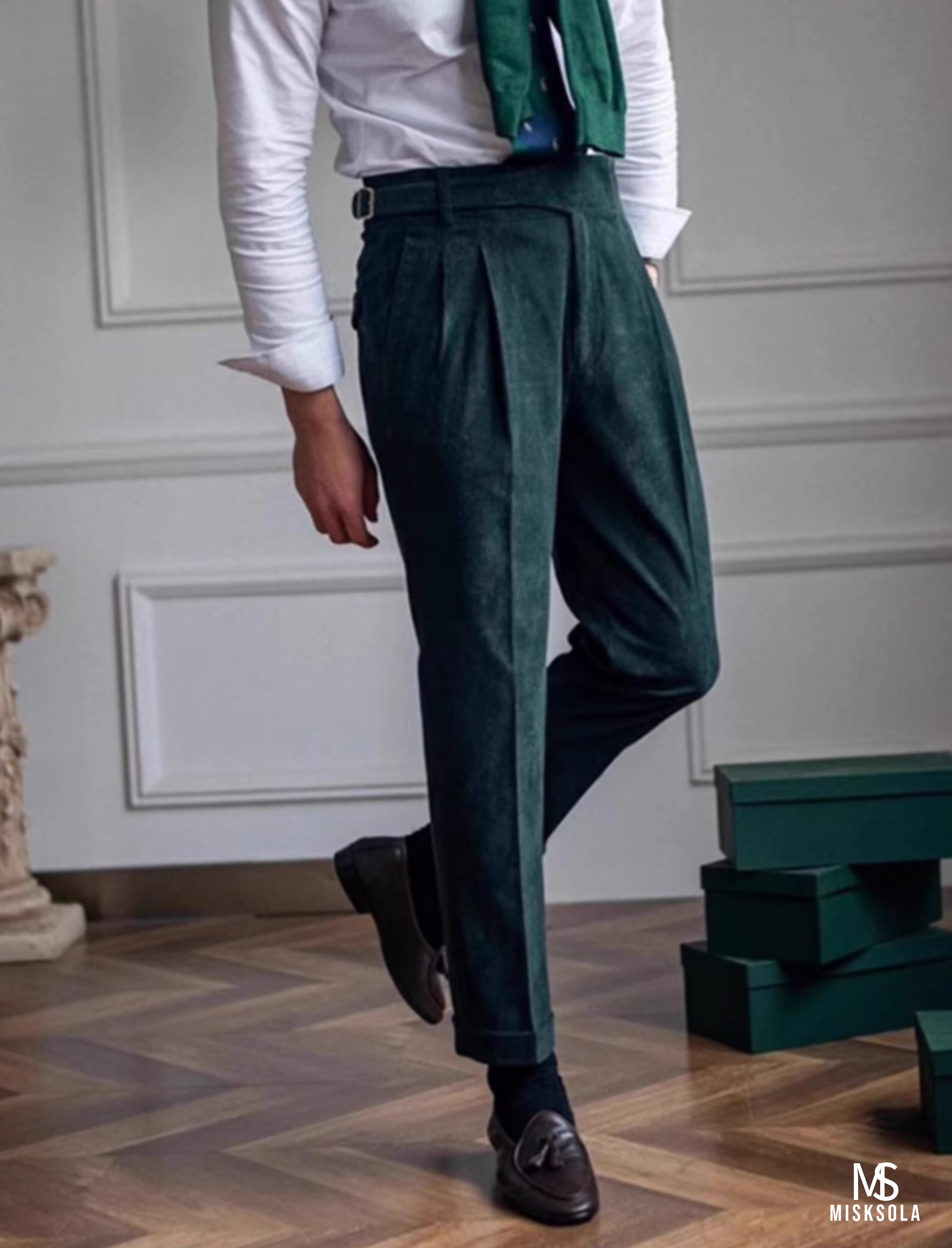 Callum | Vintage Corduroy Straight Trousers