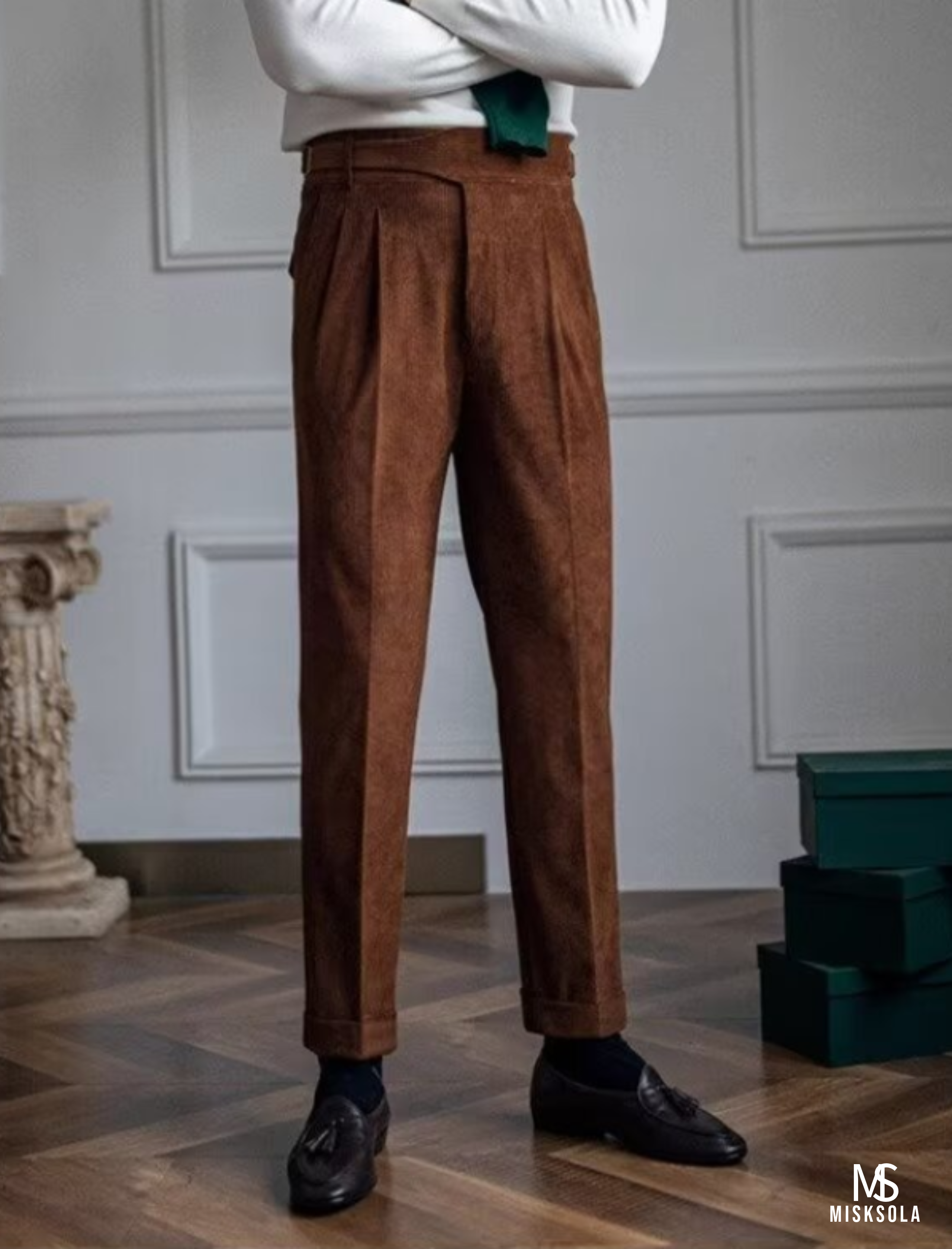 Callum | Vintage Corduroy Straight Trousers