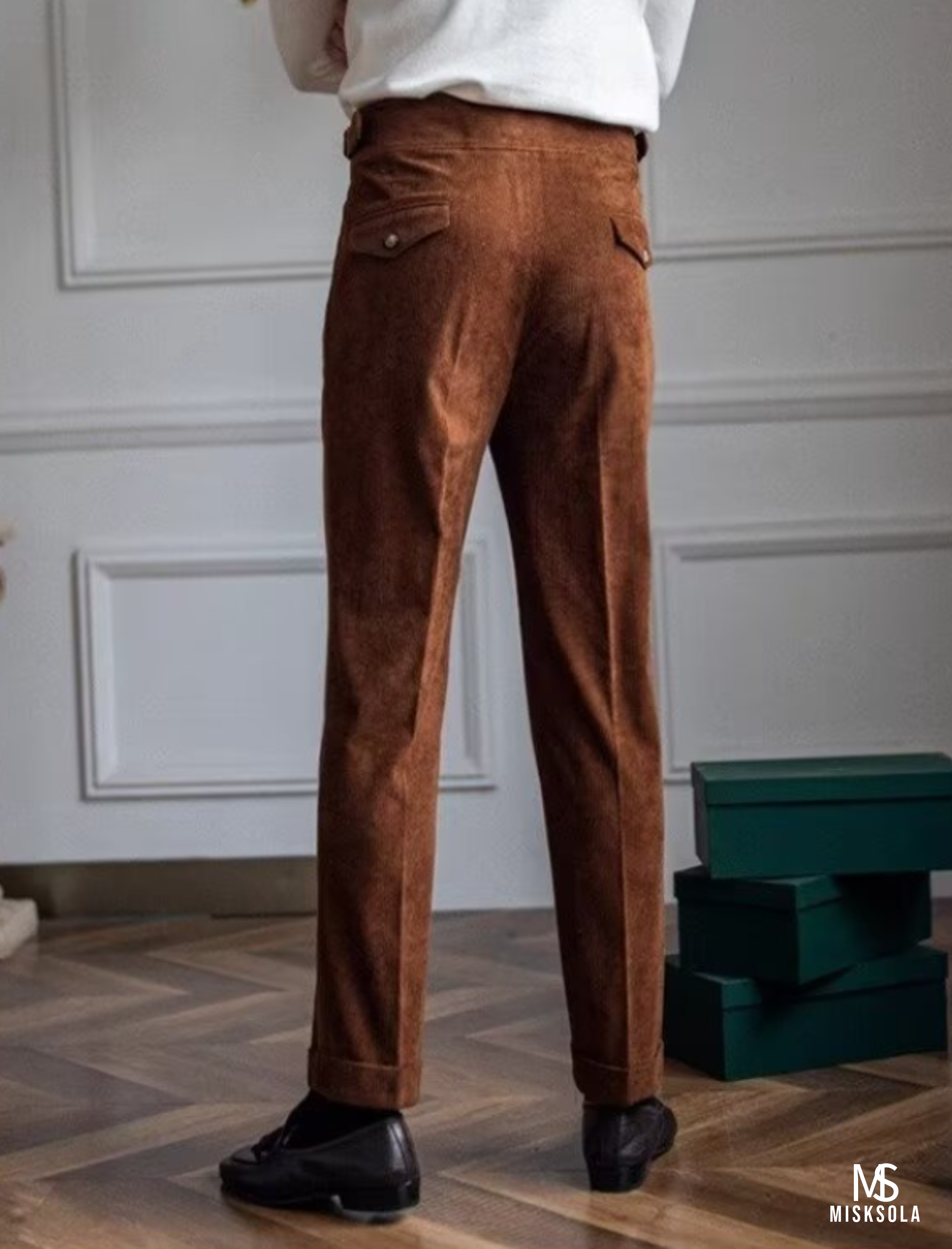 Callum | Vintage Corduroy Straight Trousers