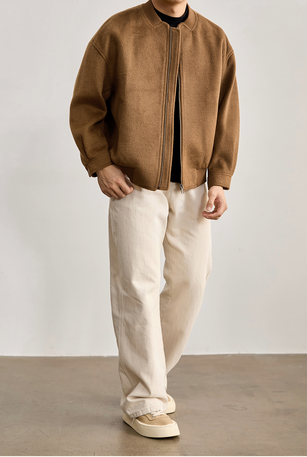 Aurelio Wool-Blend Bomber Jacket