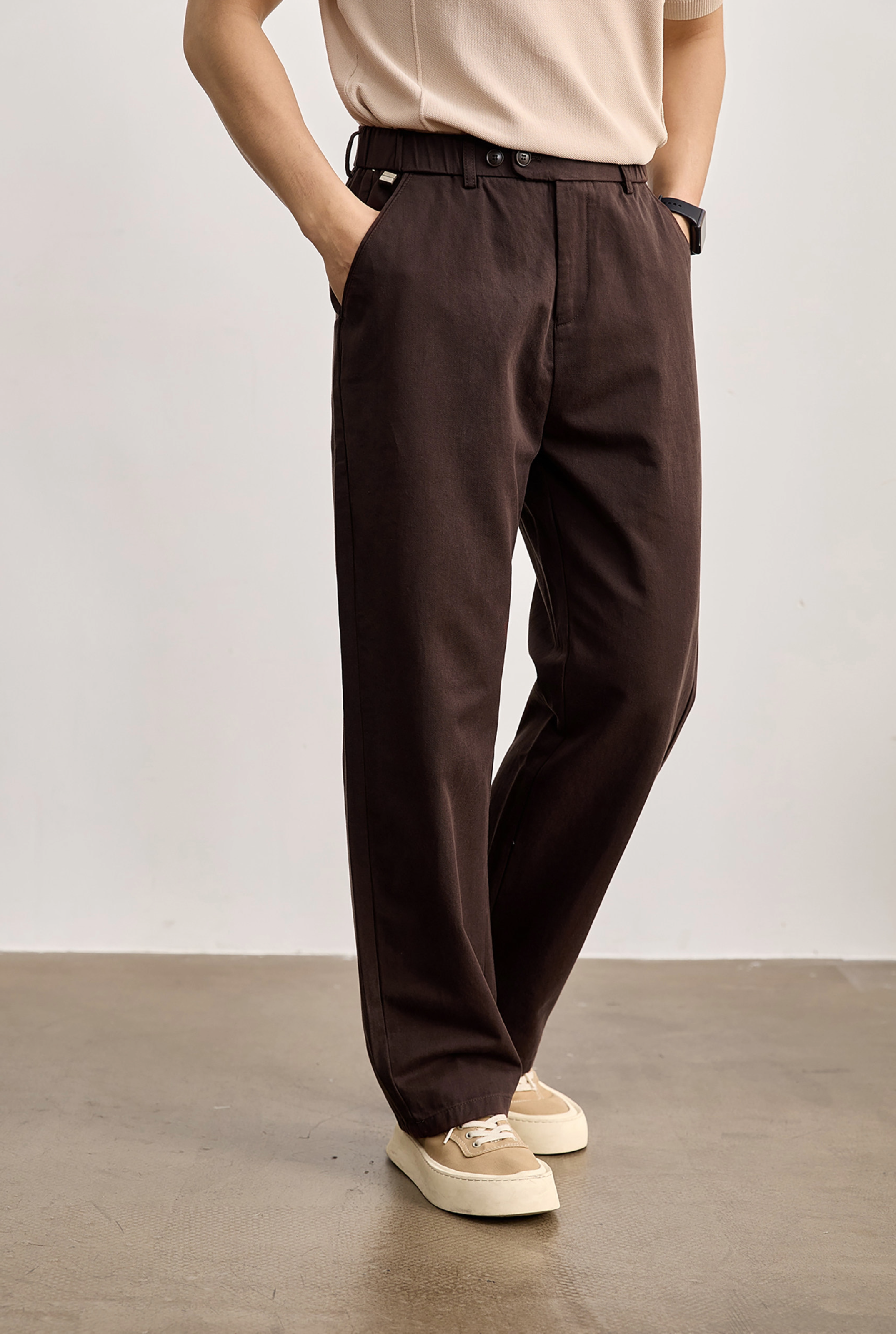 Aurex Relaxed Cotton Trousers