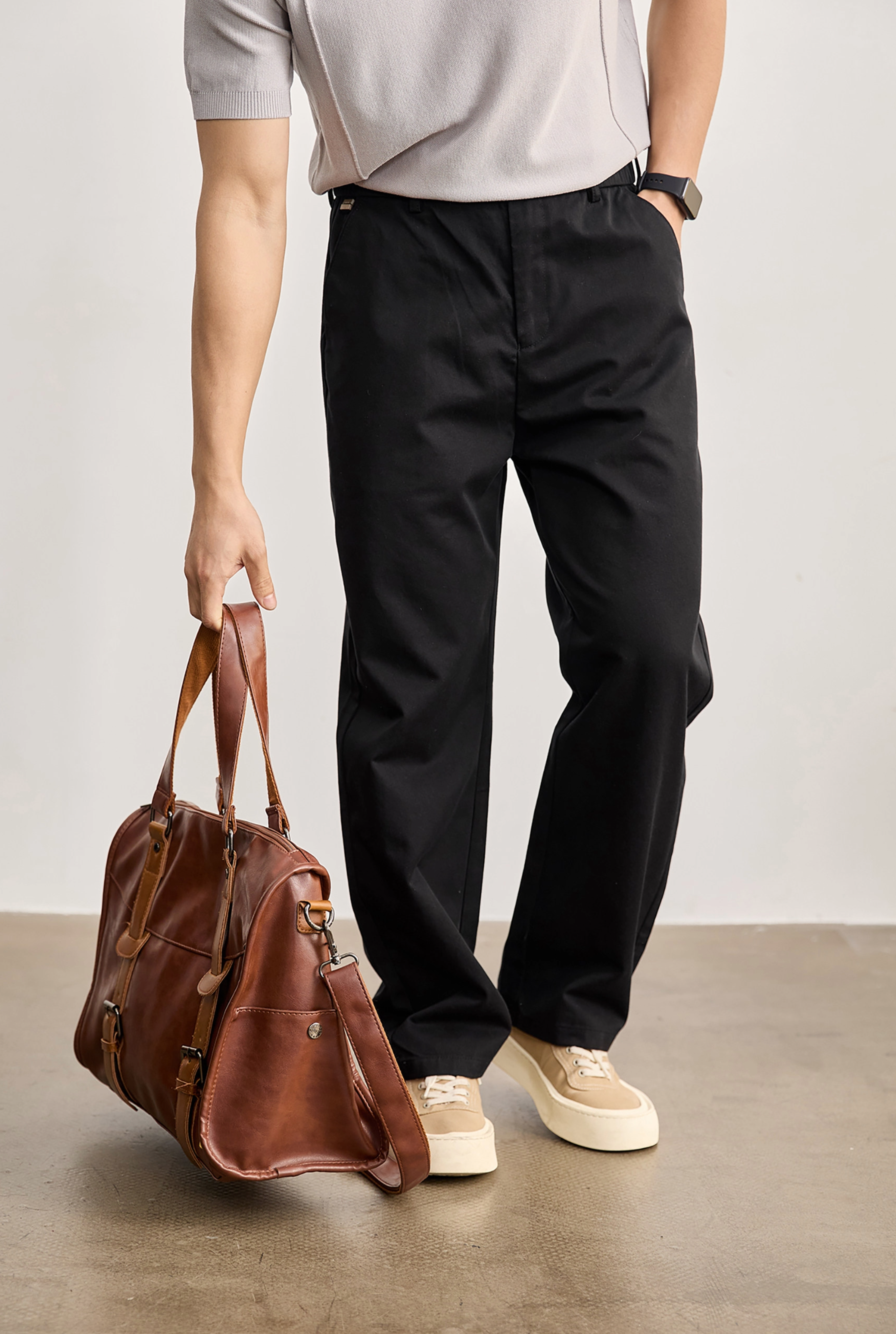 Aurex Relaxed Cotton Trousers