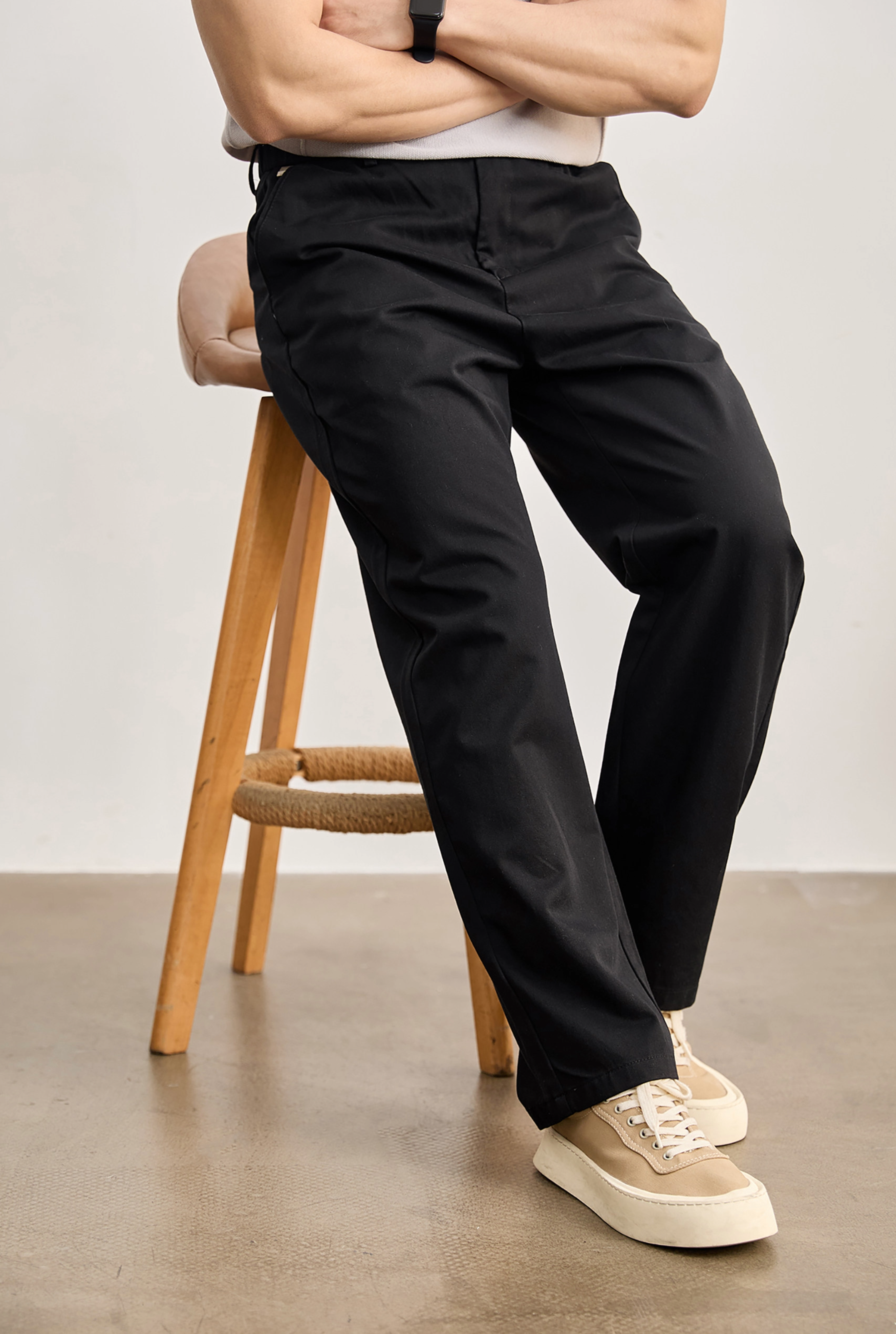 Aurex Relaxed Cotton Trousers