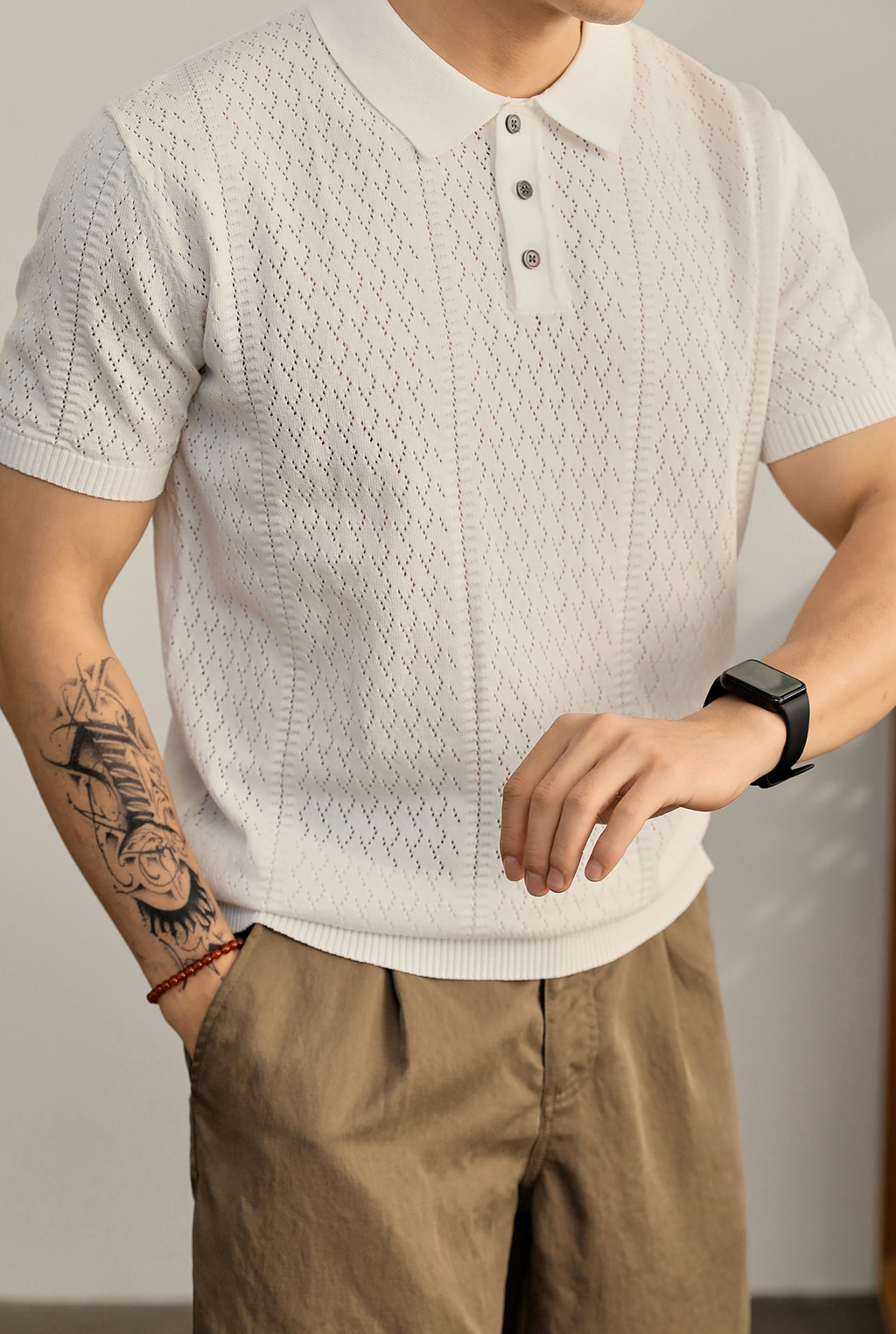 Eryndor Textured Knit Polo
