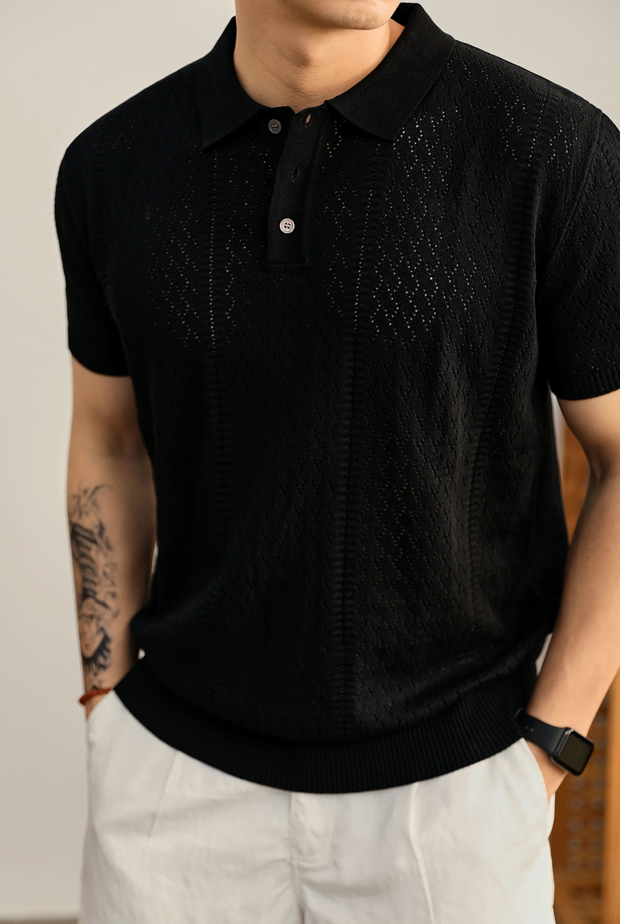 Eryndor Textured Knit Polo