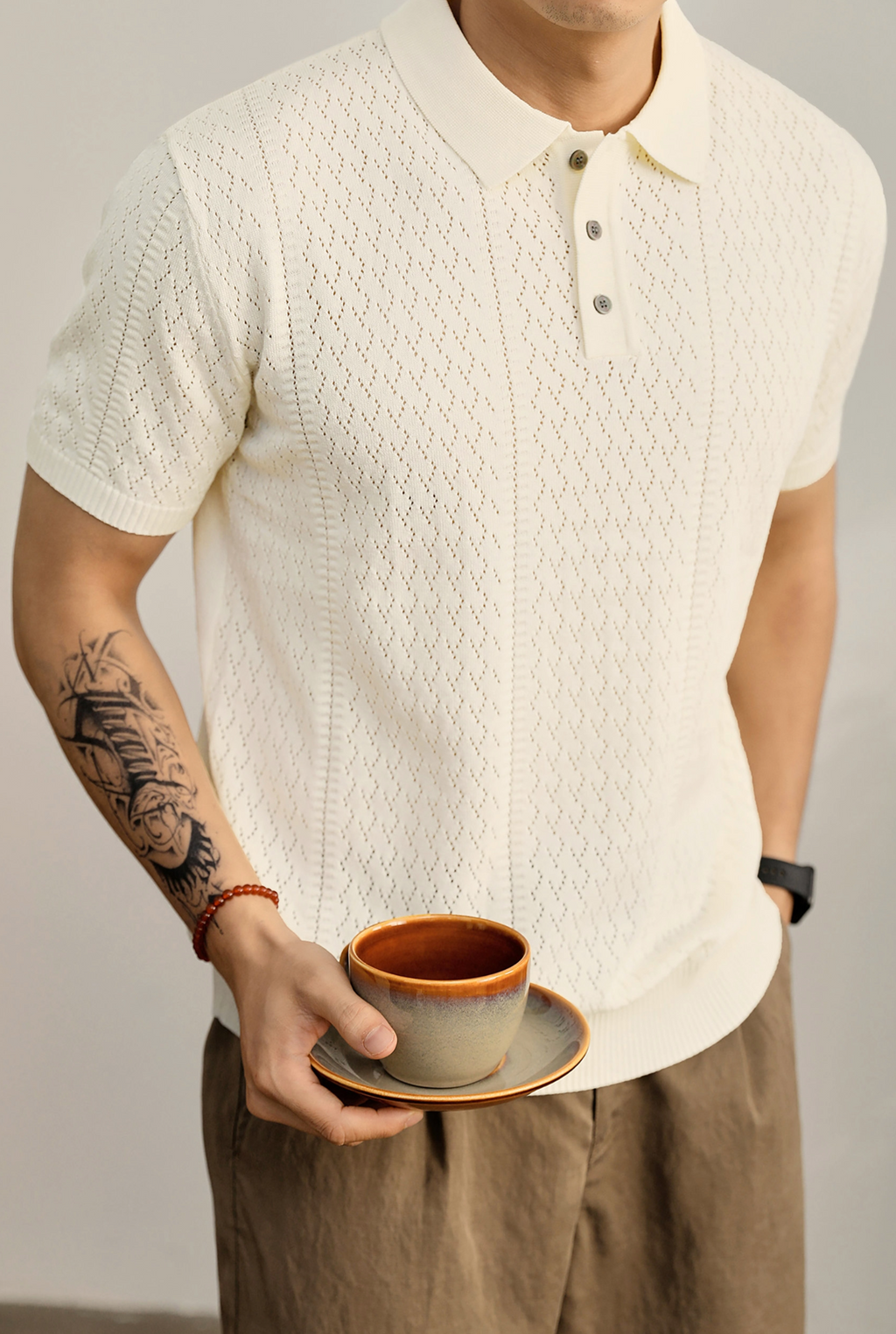 Eryndor Textured Knit Polo