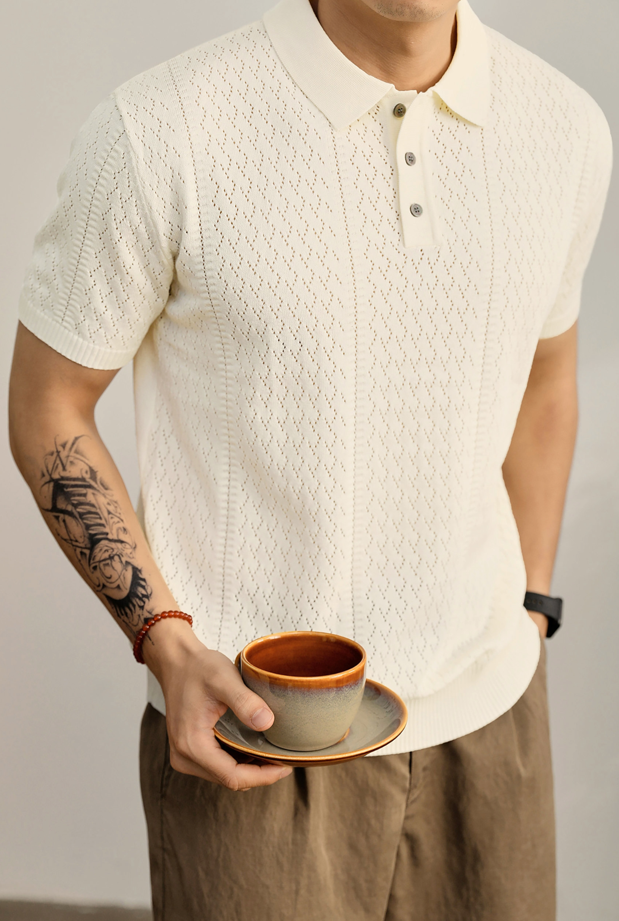 Eryndor Textured Knit Polo