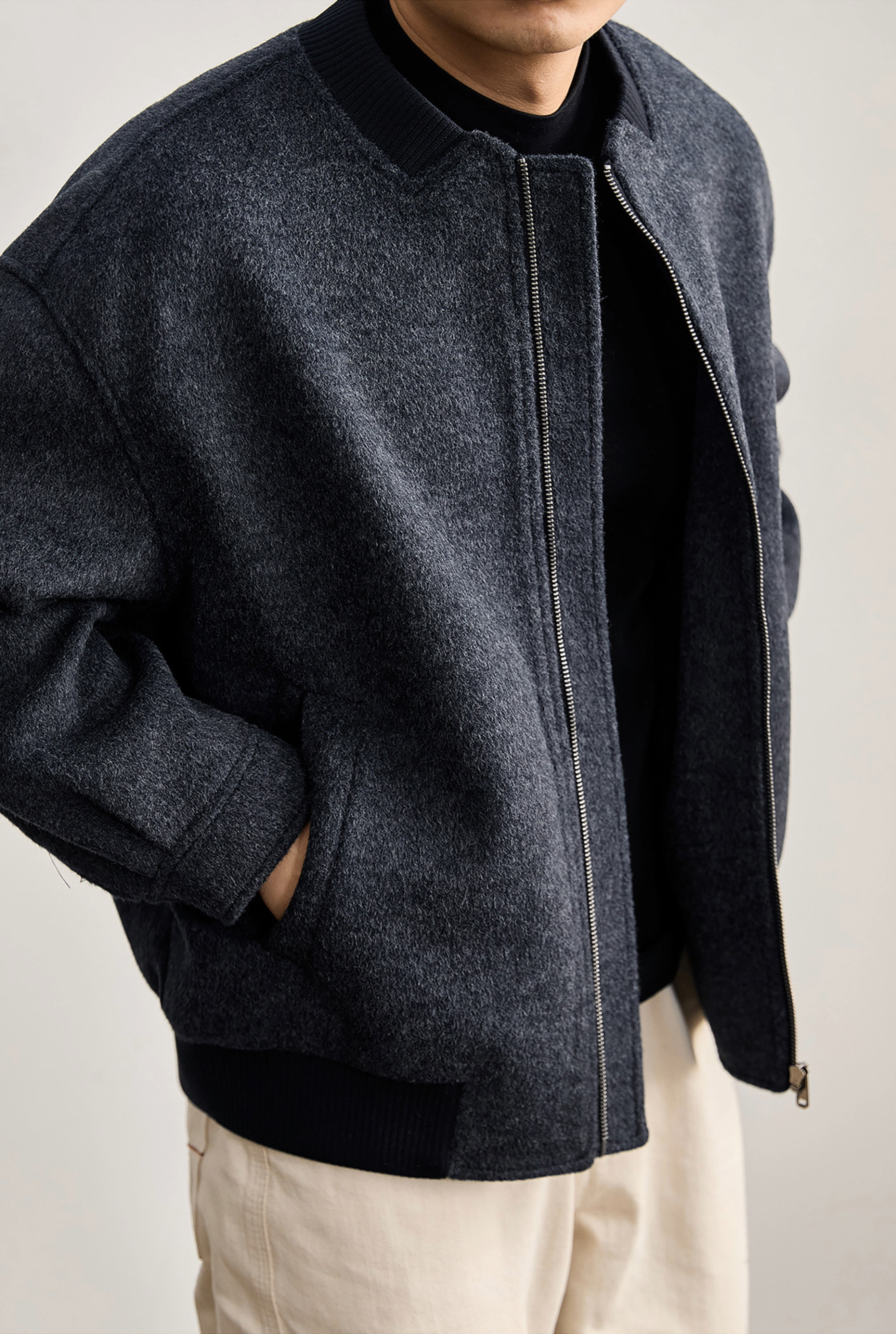 Aurelio Wool-Blend Bomber Jacket
