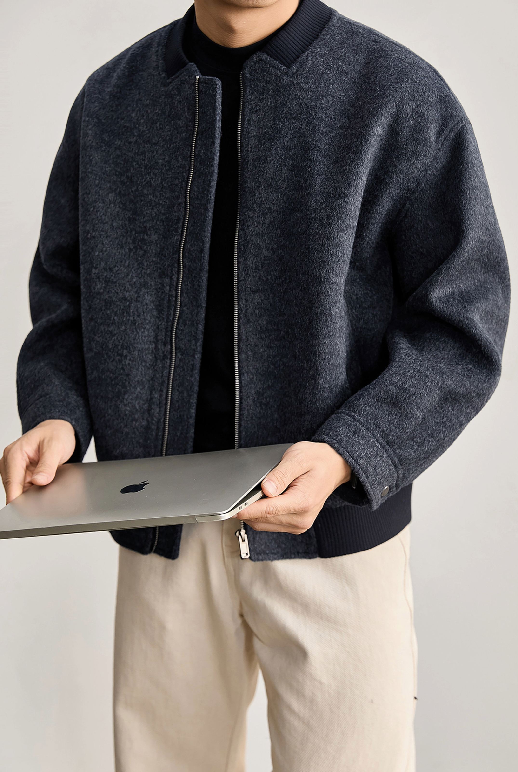 Aurelio Wool-Blend Bomber Jacket
