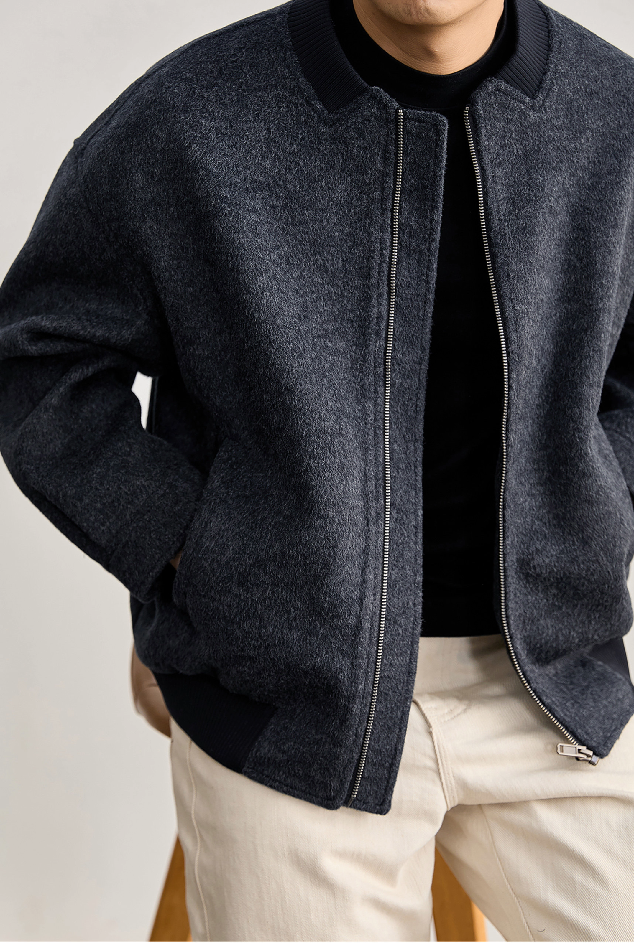 Aurelio Wool-Blend Bomber Jacket
