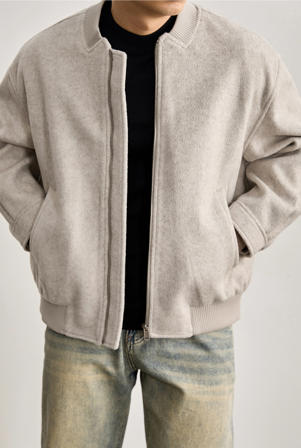 Aurelio Wool-Blend Bomber Jacket
