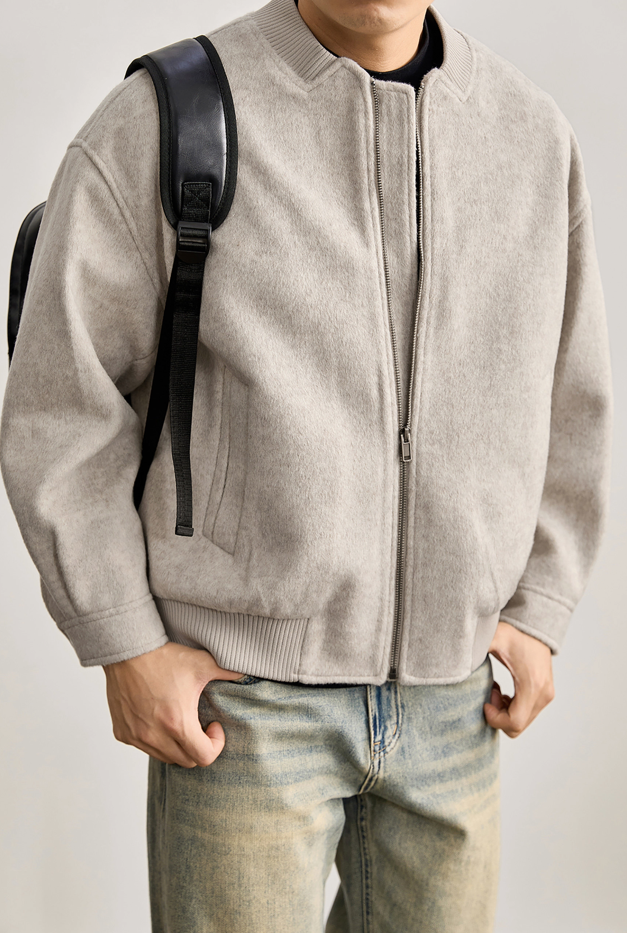 Aurelio Wool-Blend Bomber Jacket