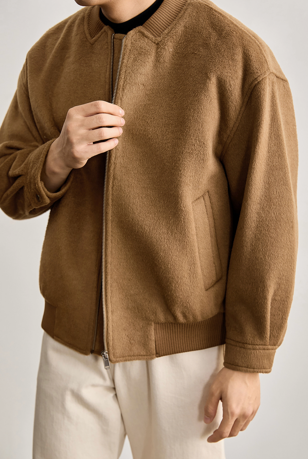 Aurelio Wool-Blend Bomber Jacket