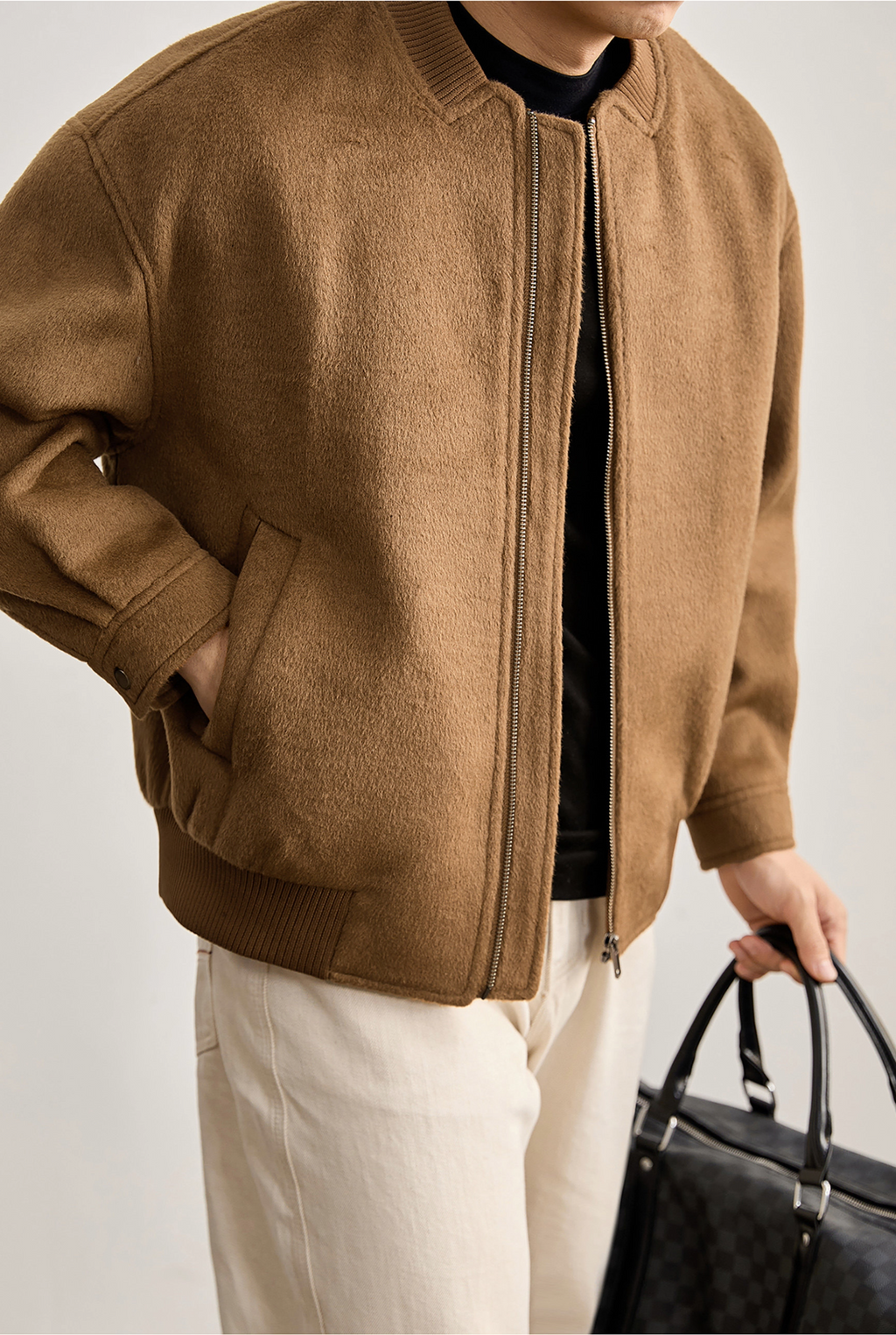 Aurelio Wool-Blend Bomber Jacket