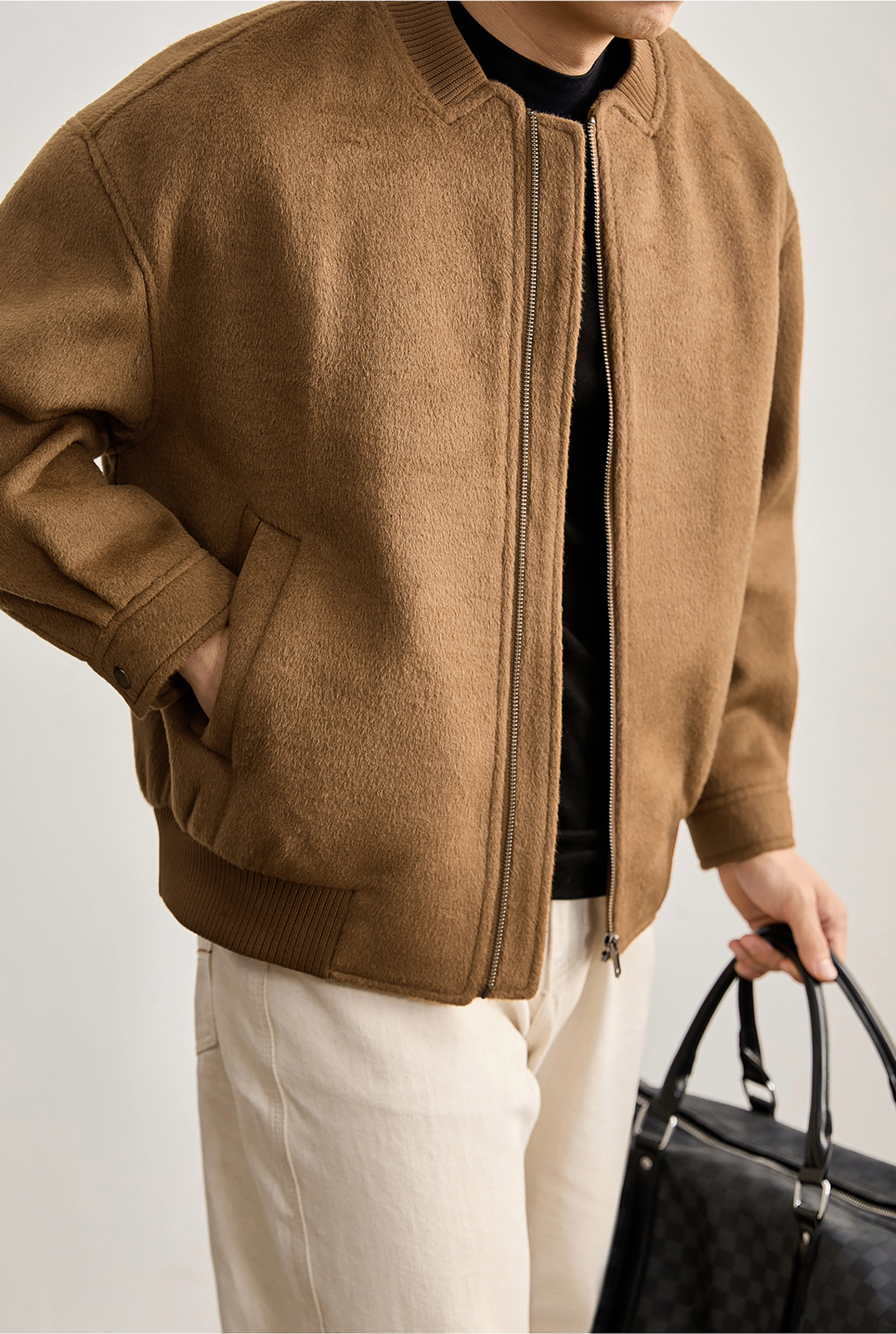 Aurelio Wool-Blend Bomber Jacket