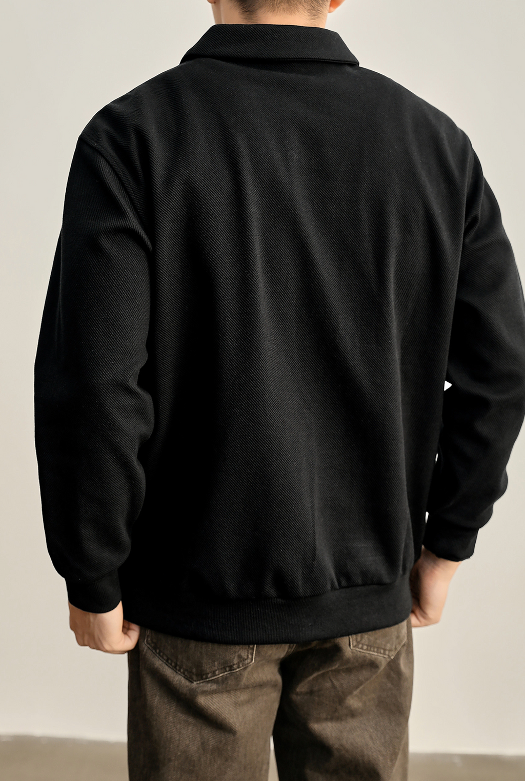 Valen Structured Polo Sweatshirt