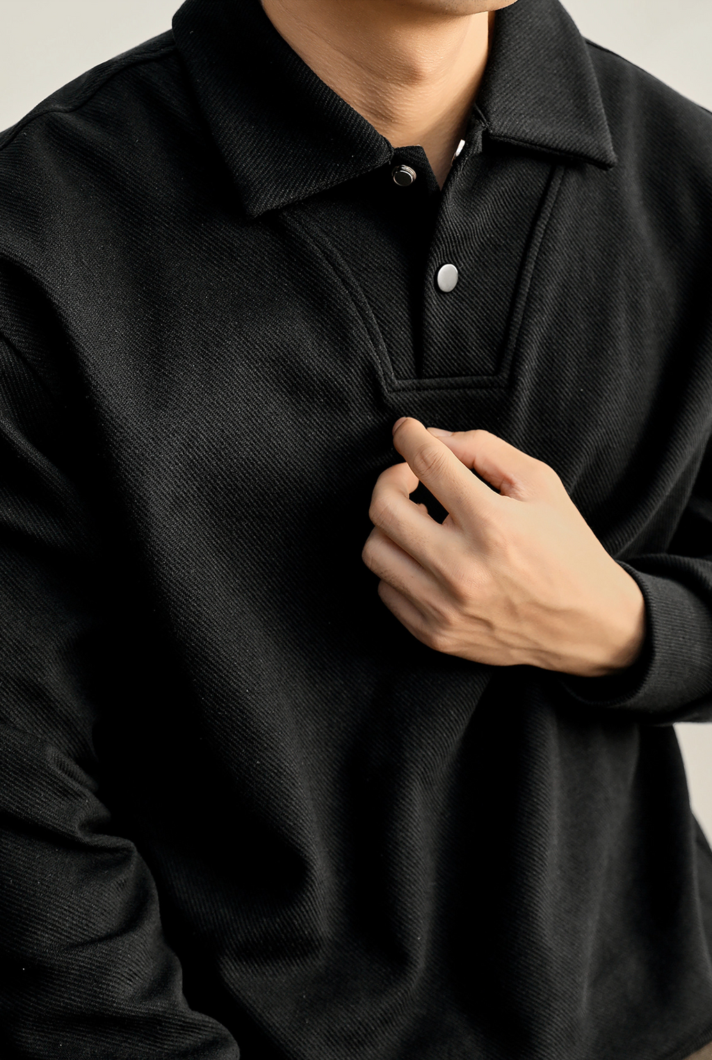 Valen Structured Polo Sweatshirt