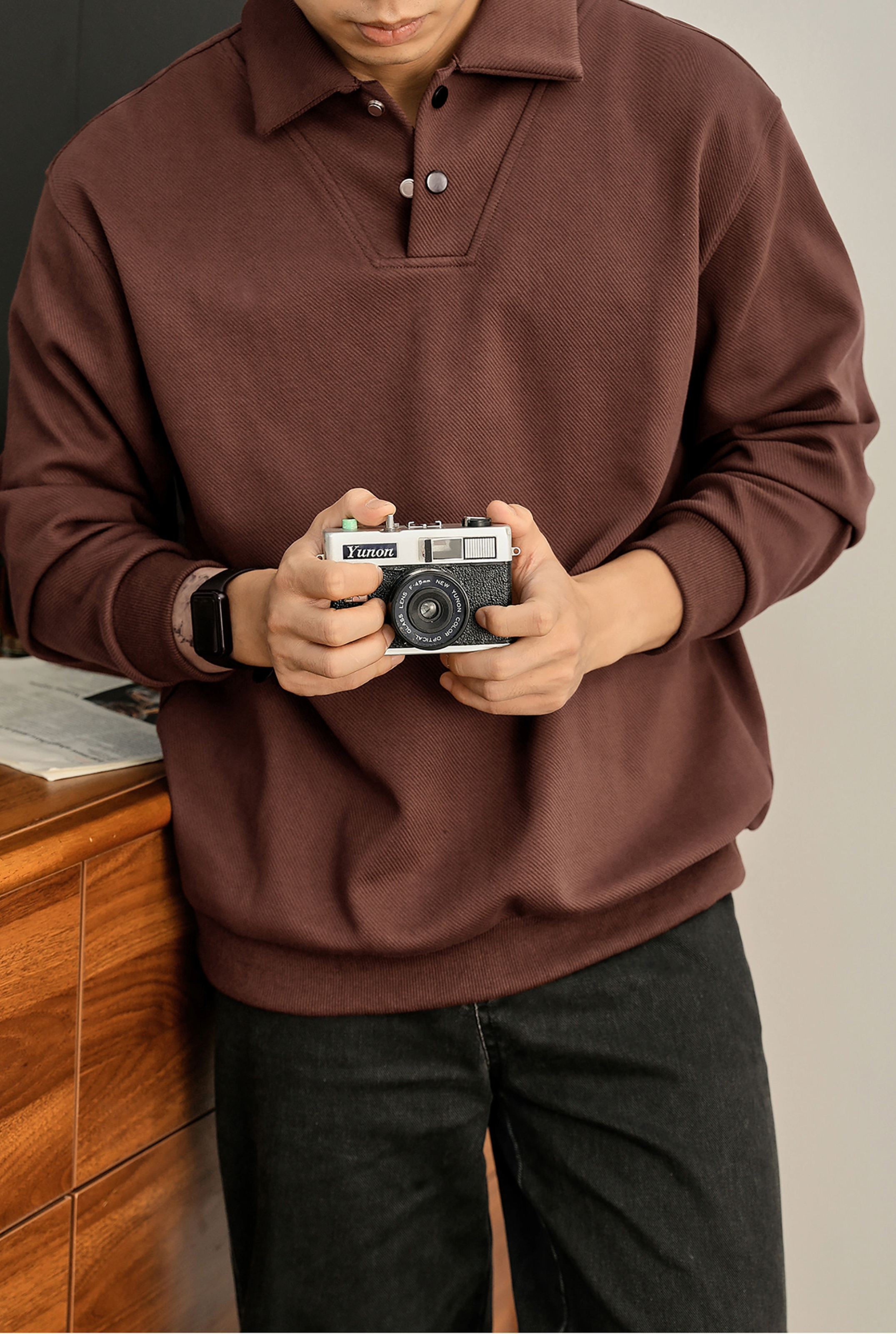 Valen Structured Polo Sweatshirt