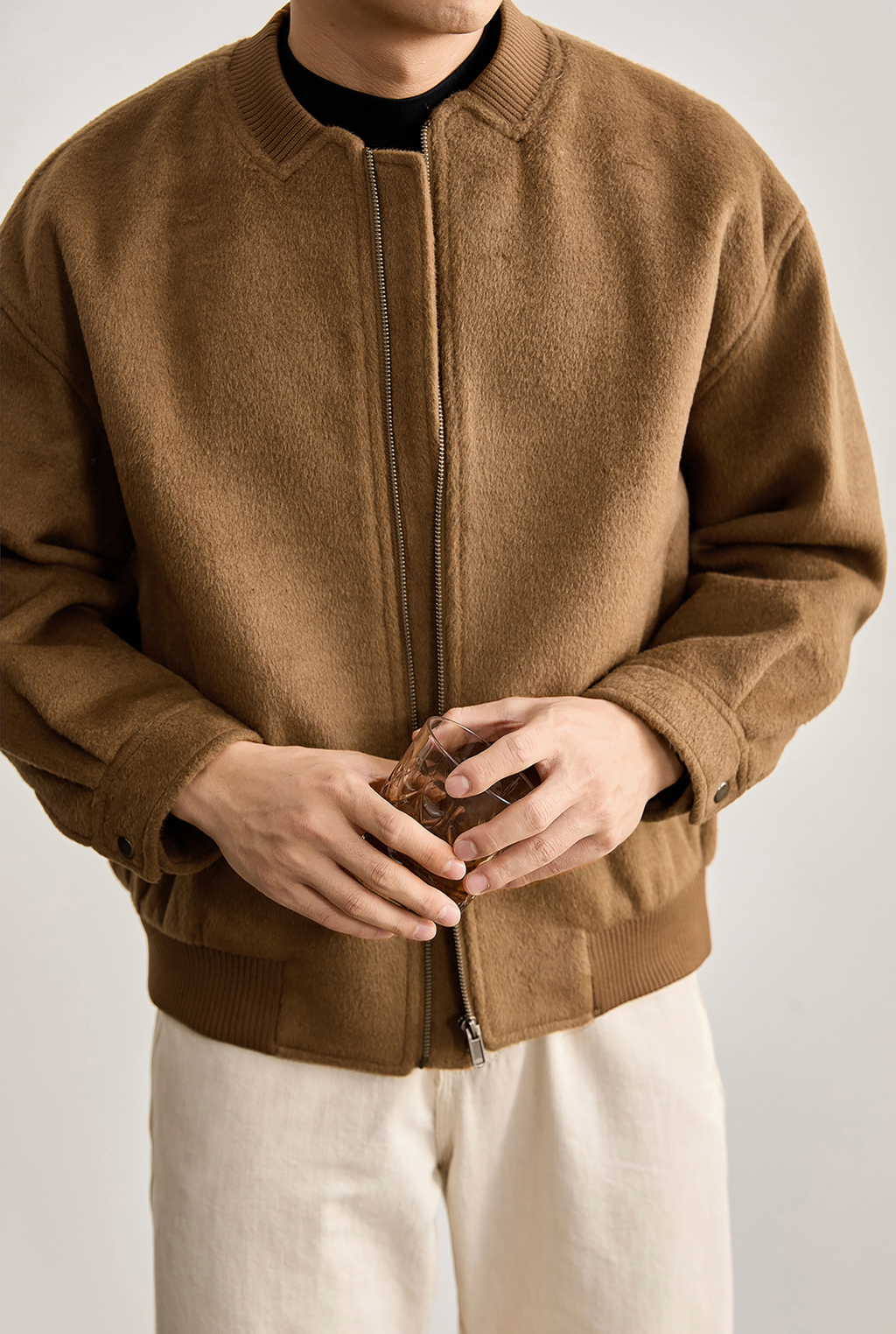 Aurelio Wool-Blend Bomber Jacket