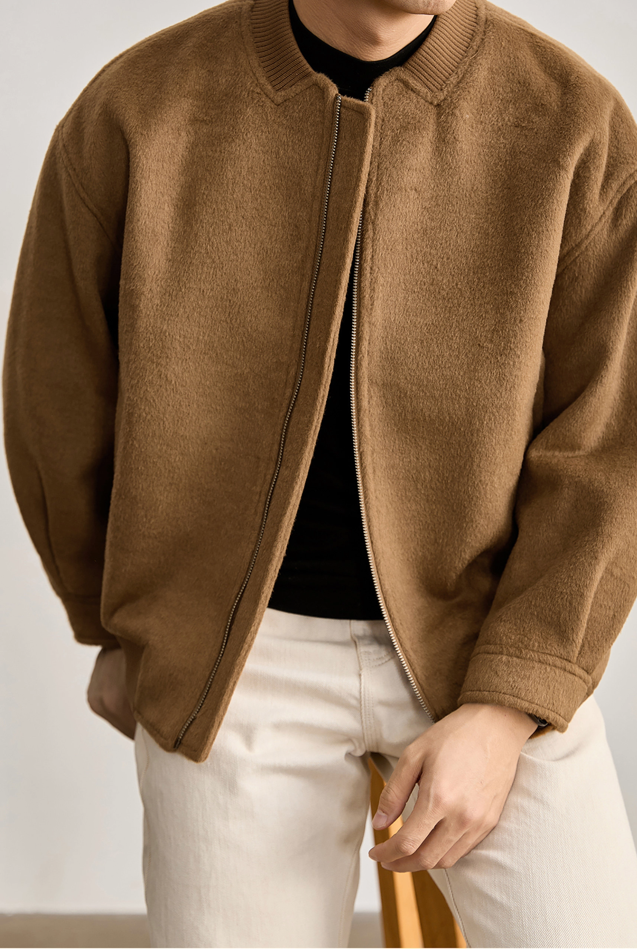 Aurelio Wool-Blend Bomber Jacket