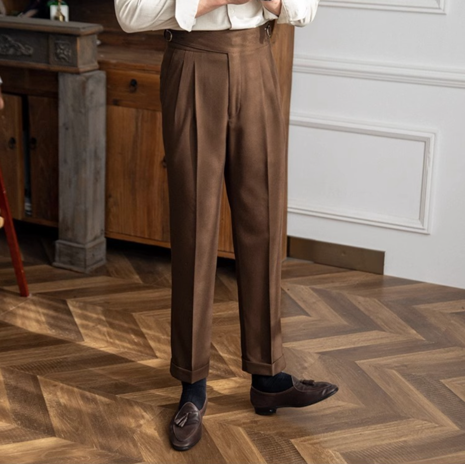 Bexley | High-Waist Naples Straight Trousers