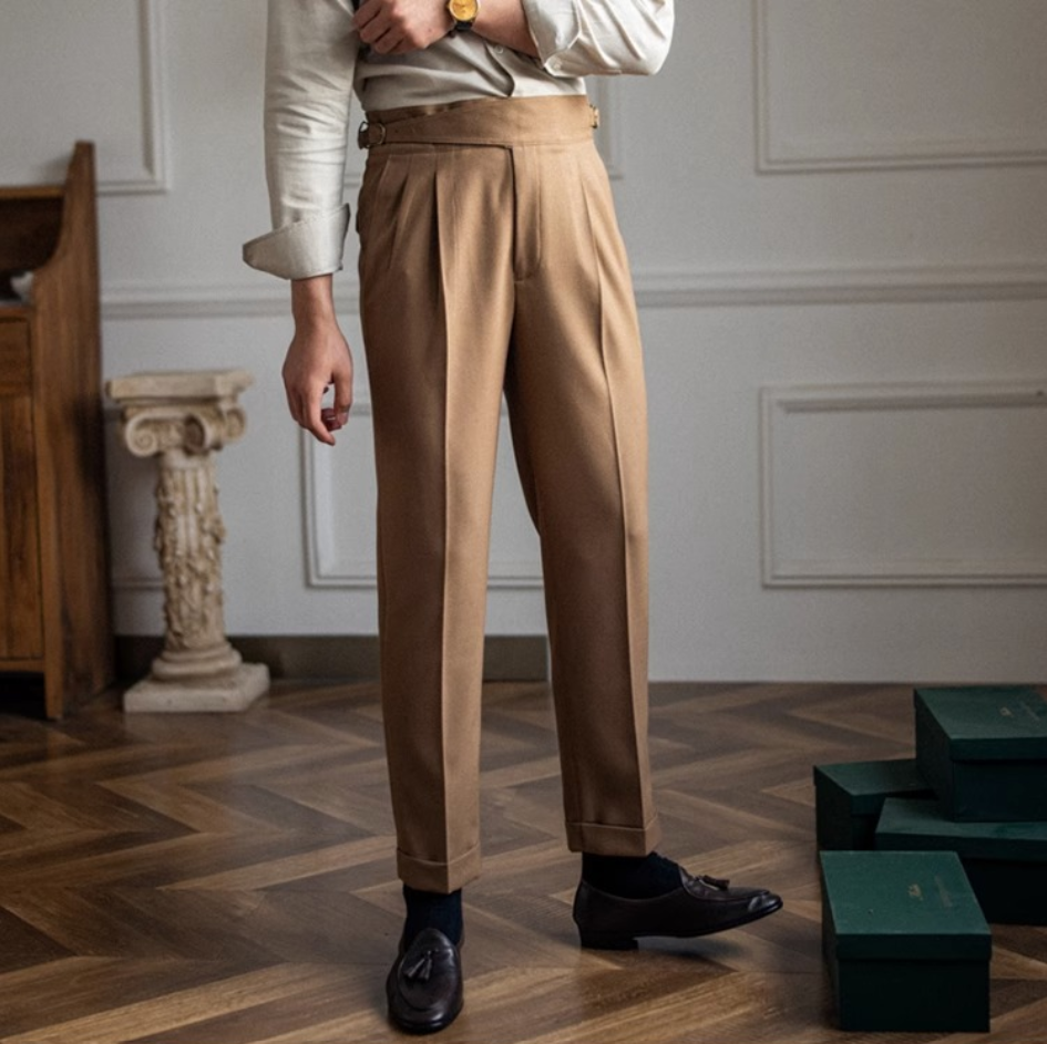 Bexley | High-Waist Naples Straight Trousers